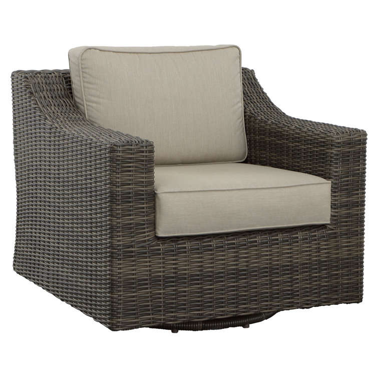 Latitude Run® Neerav Swivel Wicker Outdoor Lounge Chair | Wayfair